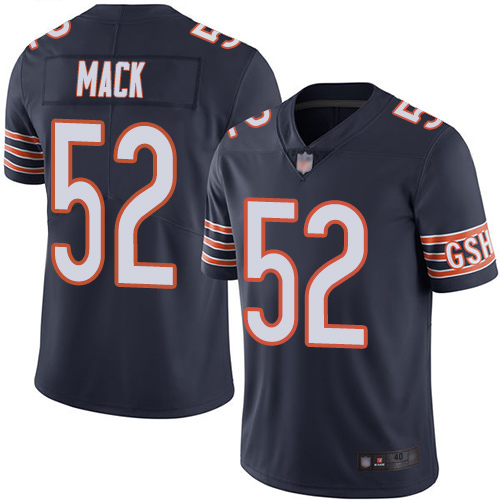 Chicago Bears Limited Navy Blue Men Khalil Mack Home Jersey NFL Football #52 Vapor Untouchable